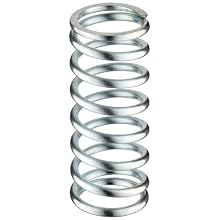 Music Wire Compression Spring, 0.845" OD x 0.091 Wire Size x 2" Free Length (Pack of 10)