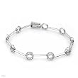 Bracelet With Genuine Diamonds in White Gold. Total item weight 7.0g Length 7in