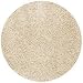Cream 6' Round Shag Rug
