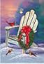 Holiday Wreath Adirondack Chair in Snow Garden Flag