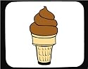 Chocolate Soft Serve Ice Cream Cone Decorated Mouse Pad