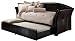 Hillsdale Brookland Daybed, Side Rails, Trundle and Back, Brown Leather