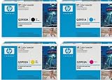 Genuine HP Q5950A, Q5951A, Q5952A, Q5953A, TONER SET BCYM LJ 4700 Sealed In Retail Packaging