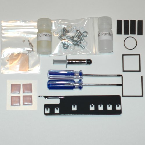 XBOX 360 Repair Kit - 3 Red Light Fix - X-Clamp Replacement - Complete Kit - Arctic Silver 5, GPU CPU Shims, DVD Drive Belt, DVD Drive Pads, Extra Strong Powdercoated Open Tool, RAM Pads, Southbridge Xclamp Fix