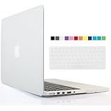 iBenzer - 2 in 1 Soft-Touch Plastic Hard Case Cover & Keyboard Cover for 15 inches Macbook Pro 15.6'' with Retina display (Model: A1398 ), Clear MMP15R-CL+1