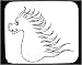 Decorated Mouse Pad with black and white, art, tradition, logo, bust, China, horse, equine, animal, Asia