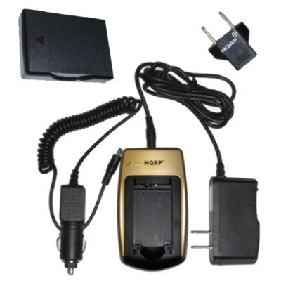 HQRP Premium Charger Set + NB-3L NB3L Battery for Canon CANON PowerShot SD10 SD100 SD110 SD500 SD550 IXUS i ii i5 700 750 plus HQRP Euro Plug Adapter