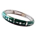 Electic Enamel Bangle Bracelet - Green