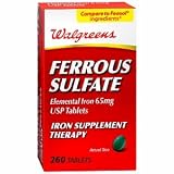 Walgreens Ferrous Sulfate 65mg Iron Tablets, 260 ea