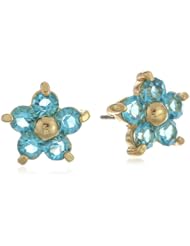 Betsey Johnson "Jewels of the Sea" Small Crystal Flower Stud Earrings