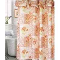 Fabric Shower Curtain with Balloon Valance