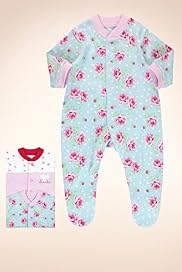 3 Pack - Pure Cotton Floral Sleepsuits