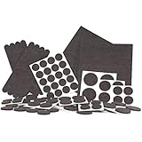 Felt Pads, Heavy Duty Adhesive Furniture Pads - Floor Protector for Tiled, Laminate, Wood Flooring - 98 Pieces Floor Protectors, Felt Chair Pads, Hardwood Floor Protector of Various Sizes Included