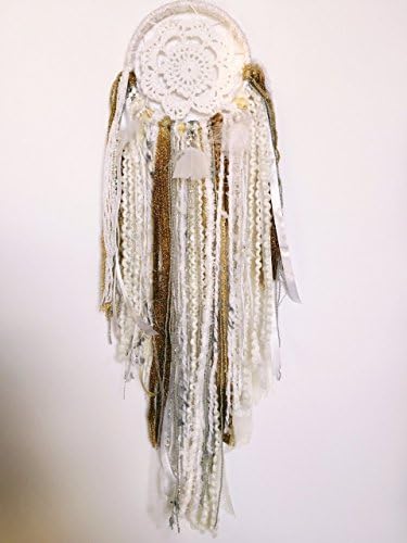 5 inch White and Gold Dreamcatcher