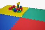 24 X 24 X~5/8 Thick Rainbow Play Mats (Set of 4)