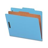 Smead Pressboard 4-Section Blue Classification Folders 10 Count (13730)