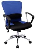 Mesh and Ventilated Office Chair - Mid Back Contemporary Blue Mesh Chair - LF-W23-BLUE-GG