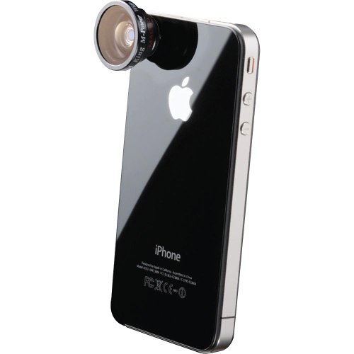 Digital King 2-In-1 Wide and Macro Conversion Lens with Mangent Mount for iPhone 4 by Todo Seiko of Japan - Application - Retail Packaging - Black