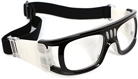 Outdoor Sports Eyewear Safety Goggles Eye Protection Basketball Glasses with Hard Case (black)