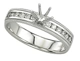 14K White Gold Diamond Engagement Ring Semimount