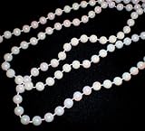 Shiny White Iridescent Beaded Christmas Garland 9 x 8mm