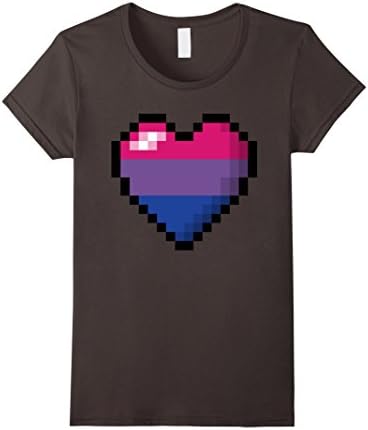 Bisexual Pixel Heart - Female XL - Asphalt