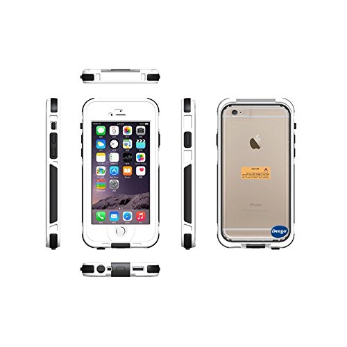 For Iphone 6 4.7 Waterproof Case Cover. Nancy's Shop Newest Product Full-body Protective Case Premium [Ip68] Waterproof Shockproof Scratchproof Snowproof Dustproof Dirtproof Durable Full Sealed Protection Case Cover for Apple Iphone 6 (4.7inch)- (3-white Nancy's Shop Iphone 6 4.7 Waterproof Case)