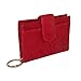 Buxton Womens Leather Tab Floral Embossed Card Case Wallet