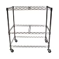 Seville Classics Office Double File Cart - Chrome