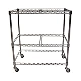 Seville Classics OFF42576 3-Tier Office Utility File Cart, Chrome