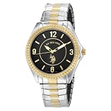 U.S. Polo Assn. Men's USC80025 Two-Tone Analogue Black Dial Expansion Watch
