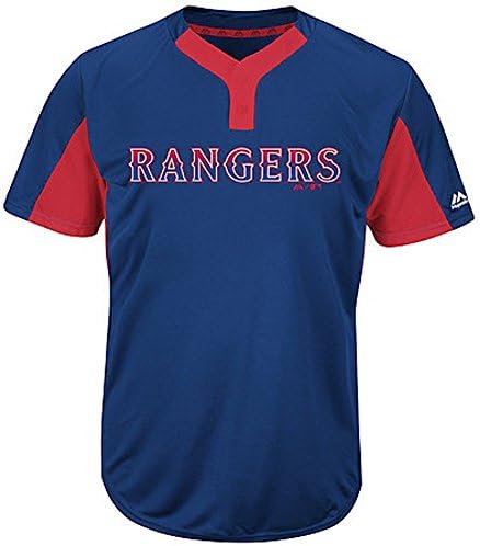 Texas Rangers MLB 2-Button Colorblocked Jersey (Adult X-Large)