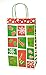 Christmas Medium Gift Bags Christmas Designs Goodie Bags White Kraft, 12 Pack