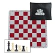 WE Games Ultimate Compact Tournament Chess Set with Red Silicone Chess Board
