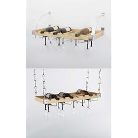 Concept Housewares Natural Wood Wine Rack (8) Bottle Hanging Wall Wine Rack by Hayes