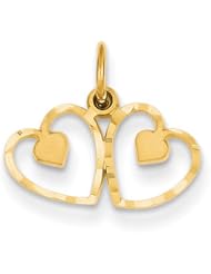 14k Yellow Gold Heart Pendant. Metal Wt- 0.46g