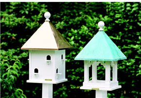 Lazy Hill Square House White/Verdigris Roof