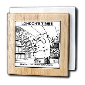 BEST SELLERS ON OTHER PLANETS - 6 Inch Tile Napkin Holder by 3dRose LLC