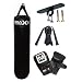 5pcs set 5ft black Rexion Leather boxing punchbag , ceiling hook rope, Gloves