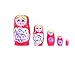 BestDealUSA Set of 5 Cutie Nesting Dolls Matryoshka Madness Russian Doll
