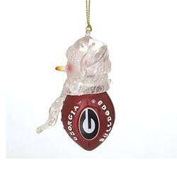 Georgia Bulldogs NCAA Acrylic Football Snowman Ornament (2.75)"