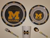 MICHIGAN WOLVERINES Team Logo 5 Piece Baby Child Dinner Set ( Sipping cup, Plate, Bowl,... by Duckhouse