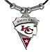 Kansas City Chiefs Leather Necklace Beads & Pewter Pendant - NFL Football Fan Shop Sports Team Merchandise