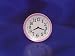 Dollhouse Miniature Wall Clock in Pink & White