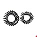 100pcs Spiral Elastic Hair Tie Bands Ponytail Holder - Black M
