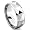 DISCOTEC Tungsten Carbide Faceted Wedding Ring Sz 9.0