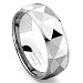 DISCOTEC Tungsten Carbide Faceted Wedding Ring
