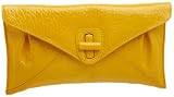 SONDRA ROBERTS NEW YORK Textured Leather Turnlock Clutch