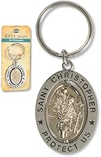 Traveling Saint Christopher Revolving Key Ring Chain