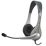 Cyber Acoustics AC-202B Silver Stereo Headset and Microphone